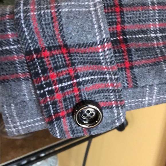 Charcoal, Red, Black & Grey Plaid Jacket - Picture 7 of 7